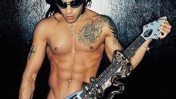 Nude Men With Musical Instruments Fetish Guitar Instrument 121
