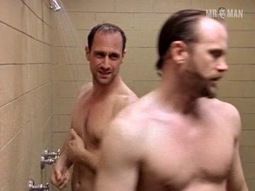 Christopher Meloni, Lee Tergesen in Oz (1997-2003) Sexy Shirtless Balls Bulge 2845