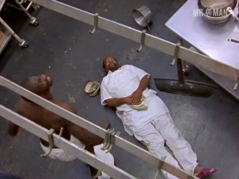 Hottest Adewale Akinnuoye-Agbaje Scene in Oz. Bulge, Sexy, Shirtless, Underwear, balls, butt. 2906
