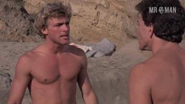 Grant Cramer, Antony Ponzini in Hardbodies (1984) Sexy Shirtless Bathing Suit Bulge Balls Bathing Suit 13404