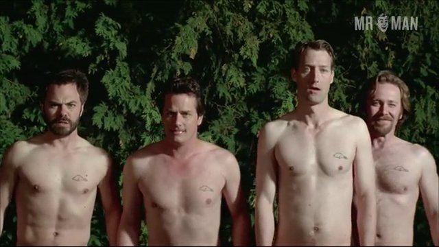Paul Gross, Peter Outerbridge, Jed Rees, James Allodi in Men with Brooms (2002) Butt Shirtless Bulge Bulge Butt 7410