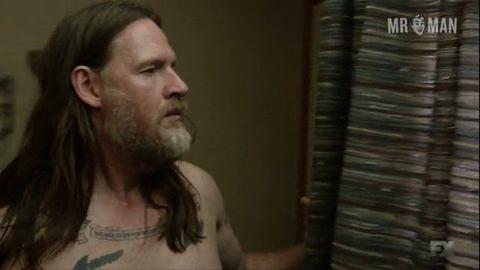 Sexiest Donal Logue Scene in Sons of Anarchy. Bulge, Shirtless, Underwear. 2809