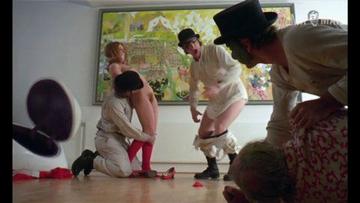 Malcolm McDowell Naked in A Clockwork Orange. Balls, Penis, bulge, butt. 217