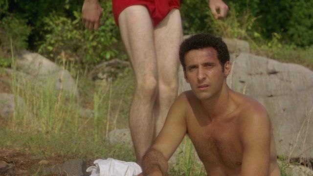 Hottest Sam Rockwell Scene in Box of Moonlight. Bulge, Shirtless, Underwear, balls, butt. 23540
