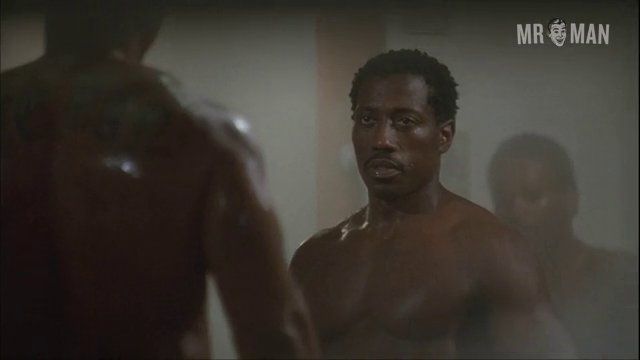 Ving Rhames, Wesley Snipes in Undisputed (2002) Shirtless Butt Bulge Butt 6495