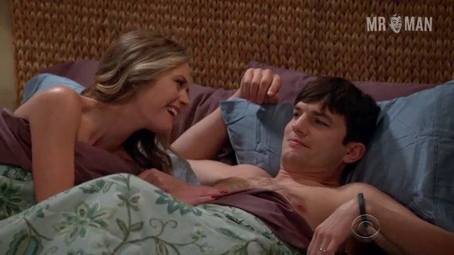 Hottest Ashton Kutcher Scene in Two and a Half Men. Sexy, Shirtless, Underwear, Straight, gay. 8162