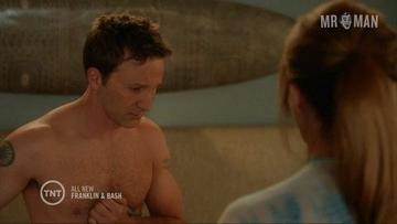 Hottest Mark-Paul Gosselaar Scene in Franklin & Bash. Sexy, Shirtless, Underwear, bathing suit, bulge. 6728