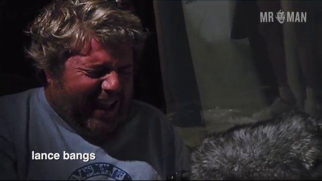 Himself from Jackass Number Two Naked. Butt, balls, shirtless. 7271