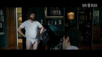 Zach Galifianakis Nude in The Hangover. Butt, bulge, prosthetic. 3328
