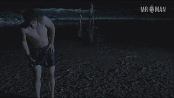 Kirk Jenkins, Xavier Samuel, Israel Cannan in Newcastle (2008) Butt Shirtless Bathing Suit Bulge Balls Bathing Suit 9409