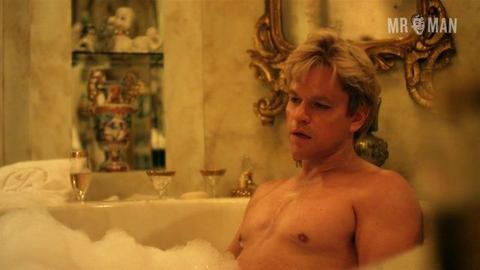 Matt Damon Nude in Behind the Candelabra. Butt, Shirtless, bathing suit, bulge. 682