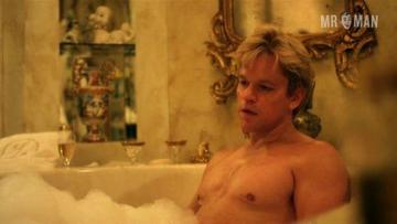 Matt Damon, Michael Douglas in Behind the Candelabra (2013) Butt Shirtless Bathing Suit Bulge 682