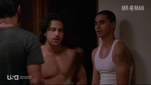 Sexiest Aaron Tveit Scene in Graceland. Shirtless, Underwear, bulge, sexy. 5695