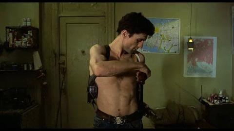 Hottest Robert De Niro Scene in Taxi Driver. Shirtless, Sexy. 2882