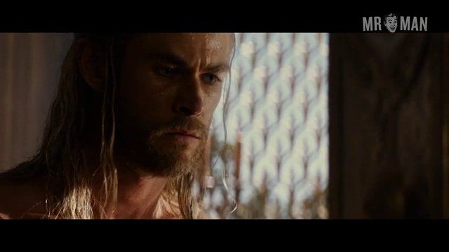 Hottest Chris Hemsworth Scene in Thor: The Dark World. Sexy, Shirtless. 4652