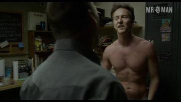 Edward Norton in Birdman (2014) Bathing Suit Bulge Shirtless Bathing Suit Bulge 8449