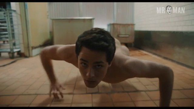 Preppy Nerd from American Burger Naked. Butt, sexy, shirtless. 7097