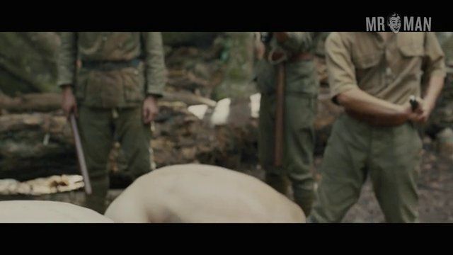 Jack O'Connell, Domhnall Gleeson in Unbroken (2014) Butt Shirtless Butt Sexy 8830