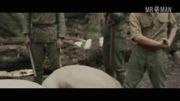 Jack O'Connell, Domhnall Gleeson in Unbroken (2014) Butt Shirtless Butt Sexy 8830
