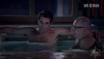 Ty Burrell, Ed O'Neill in Modern Family (2009-2020) Shirtless Bathing Suit Sexy 17564