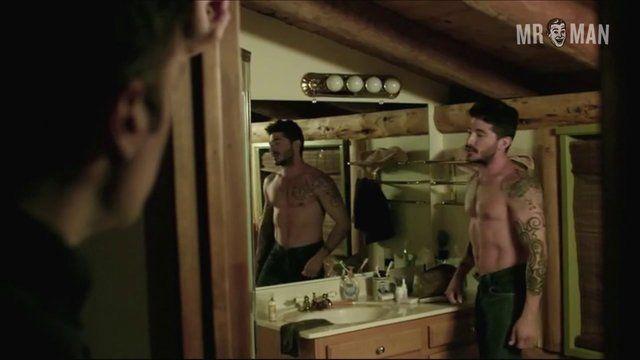 Johnny Hazzard Naked in Tiger Orange. Butt, Penis, Shirtless, balls. 9697
