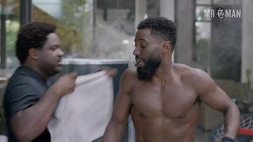 Sexiest John David Washington Scene in Ballers. Sexy, Shirtless, bathing suit, butt. 15187