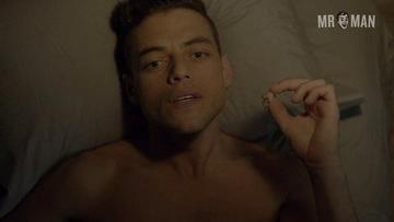 Rami Malek in Mr. Robot (2015-2019) Sexy Shirtless Butt Sexy 12382