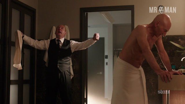 Blunt Talk's Sexiest Scenes with Patrick Stewart. Sexy, Shirtless, butt, underwear. 10734