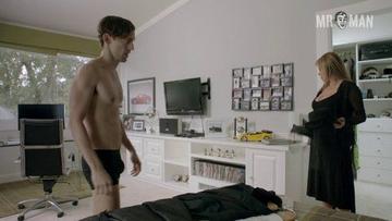 Luis Gerardo Méndez in Club de Cuervos (2015-2019) Sexy Shirtless Underwear Balls Bulge 10837