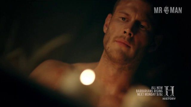 Sexiest Tom Hopper Scene in Barbarians Rising. Sexy, Shirtless. 14629