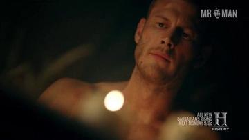 Sexiest Tom Hopper Scene in Barbarians Rising. Sexy, Shirtless. 14629