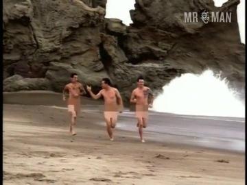 Tom DeLonge, Mark Hoppus, Travis Barker in All the Small Things (1999) Butt Sexy Shirtless Bathing Suit Bulge 15084