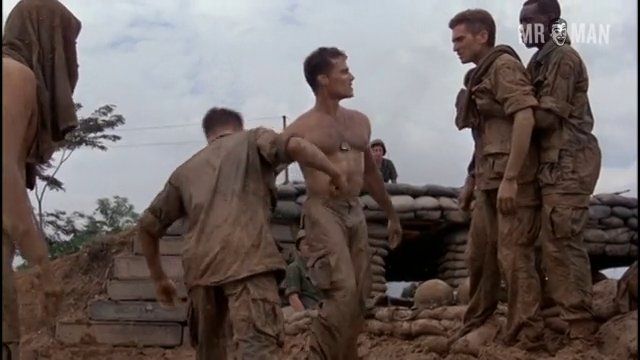 Sexiest Scenes of Pvt. Paul Galvan (as M.A. Nickles) from Hamburger Hill. Sexy, Shirtless. 16751