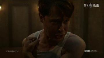 Hottest Elijah Wood Scene in Dirk Gently's Holistic Detective Agency. Shirtless, Bulge, Underwear. 17030