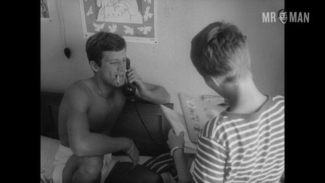 Sexiest Scenes of Michel Poiccard / Laszlo Kovacs from Breathless. Shirtless, Underwear, bulge, straight. 17111
