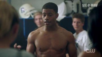 K.J. Apa, Jordan Calloway in Riverdale (2017-2023) Shirtless Bathing Suit Bulge 18416