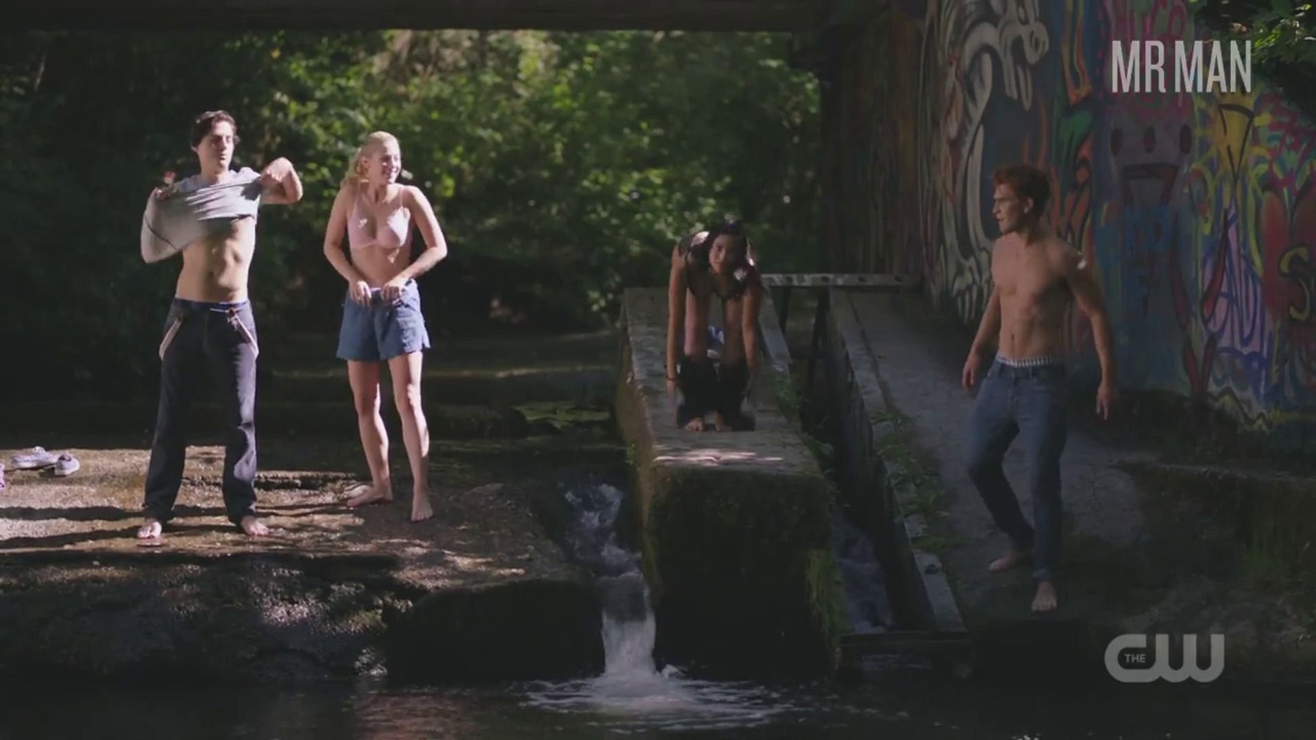 Riverdale's Sexiest Scenes with K.J. Apa. Shirtless, Underwear, bathing suit, bulge. 26508