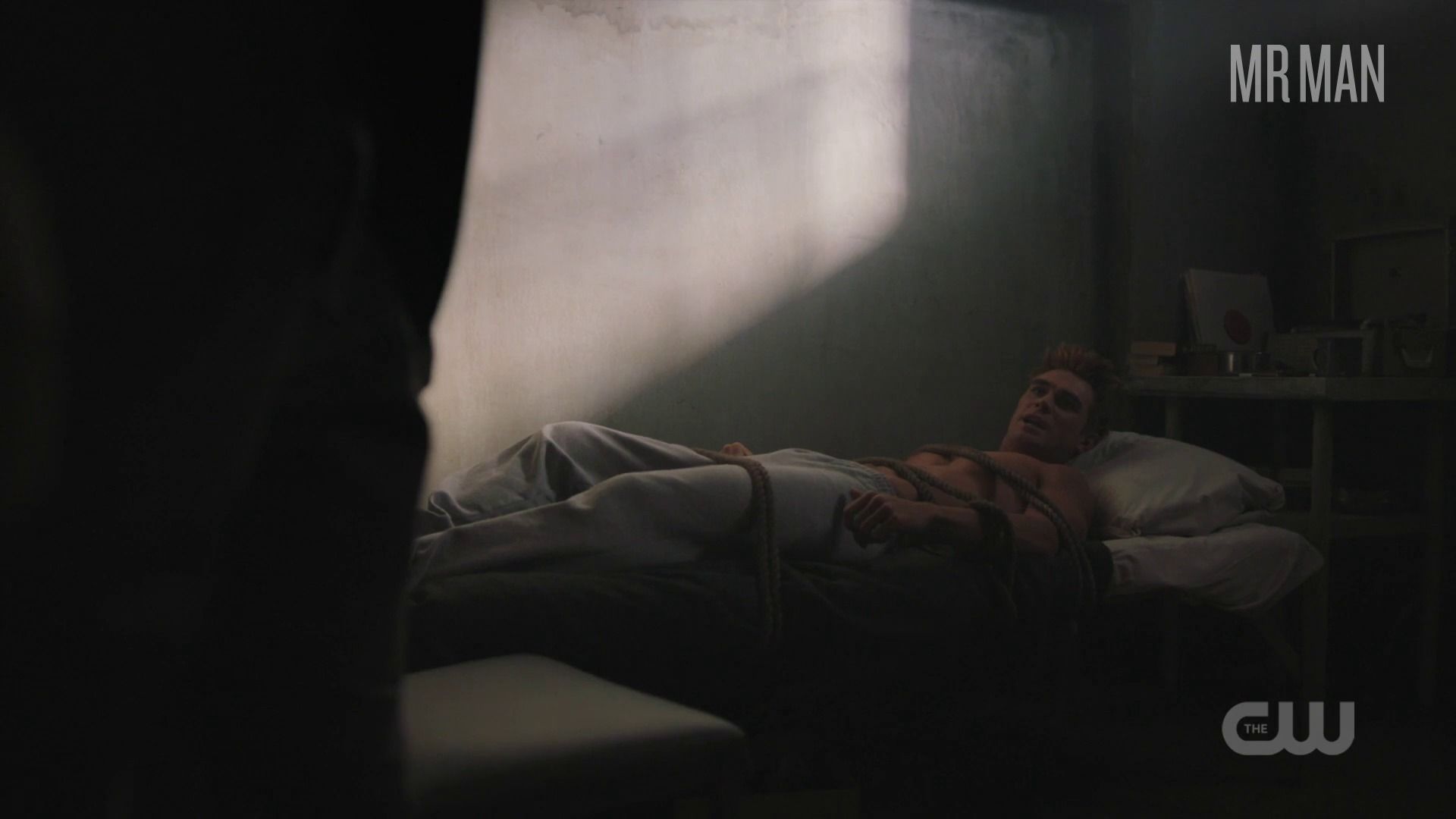 Hottest K.J. Apa Scene in Riverdale. Shirtless, bathing suit, bulge. 27644