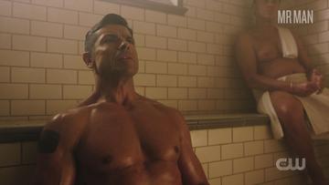 K.J. Apa, Mark Consuelos in Riverdale (2017-2023) Shirtless Bathing Suit Bulge 34074