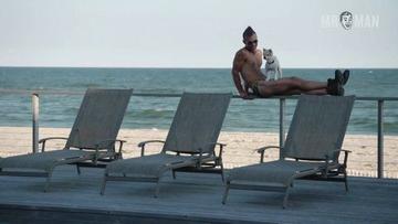 Patrick McDonald in Fire Island (2017) Bathing Suit Sexy Shirtless Bathing Suit Bulge 19644