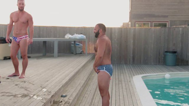 Hottest Justin Russo Scene in Fire Island. Bathing Suit, Bulge, Shirtless, balls, gay. 19814