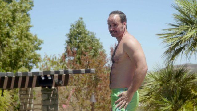 Sexiest Nick Byer Scene in Pool Party Massacre. Shirtless, Bulge, Underwear. 20119