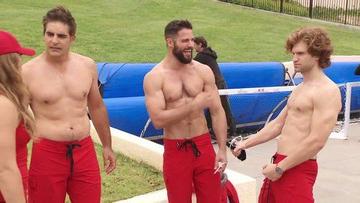 Sexiest Keegan Allen Scene in Battle of the Network Stars. Bathing Suit, Shirtless. 20545