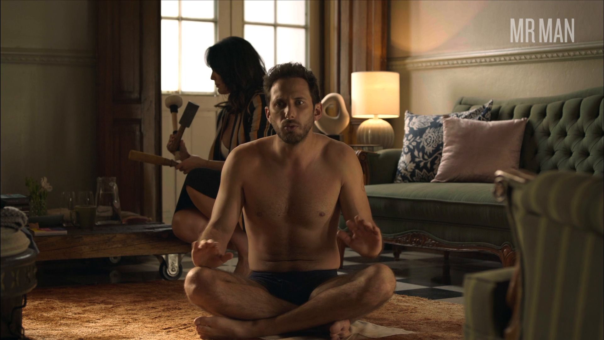 Sexiest Sebastián Zurita Scene in How to Survive Being Single. Shirtless, Underwear, bulge, butt. 75475