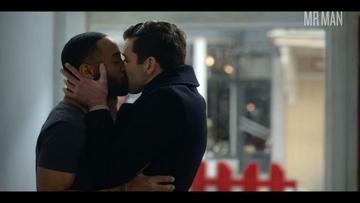 Michael Urie, Philemon Chambers in Single All the Way (2021) Gay Gay Shirtless 67533