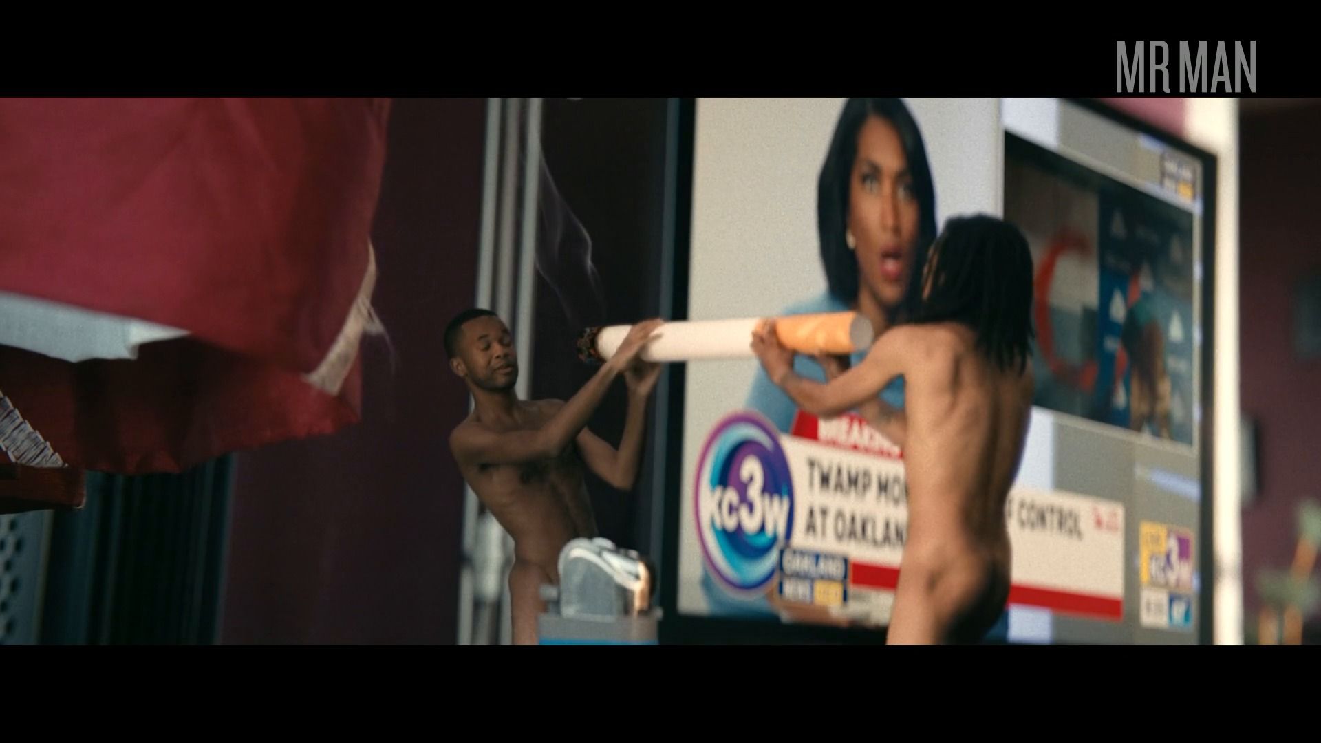 Earl Lee White Naked as Naked Lower Bottoms Guy #2. Shirtless, Butt. 76299