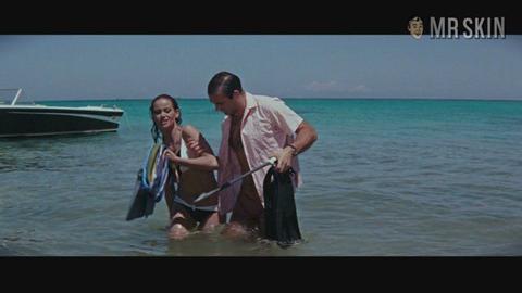 Hottest Claudine Auger Scene in Thunderball. Bikini, breasts, bush. 188258