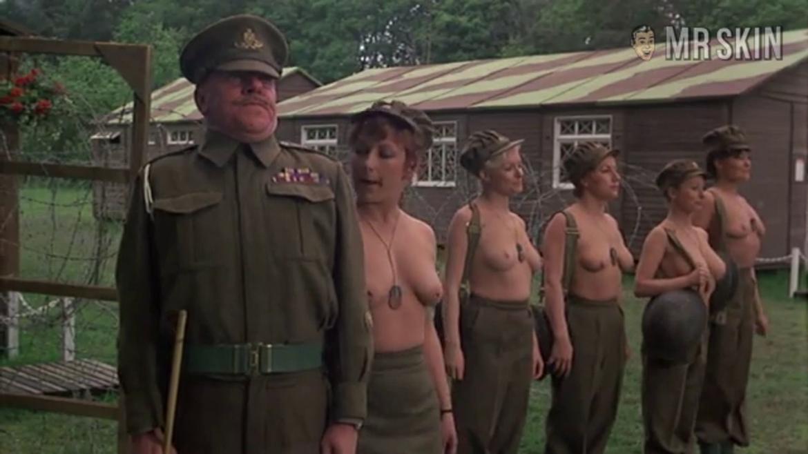 Linda Regan, Jeannie Collings, Tricia Newby, Louise Burton, Barbara Hampshire in Carry On England (1976) Breasts Breasts Underwear 229998