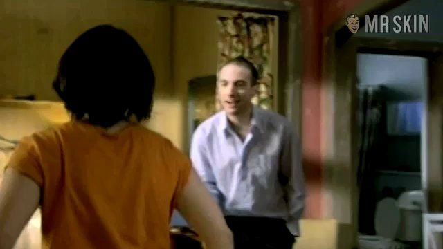 Emily Hampshire in Blood (2004) Underwear Left Breast Breasts Bush 195236