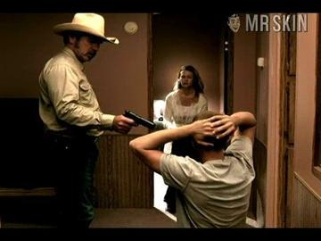 January Jones in The Three Burials of Melquaides Estrada (2005) Underwear Breasts Sexy 202204